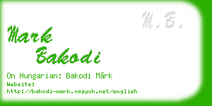 mark bakodi business card